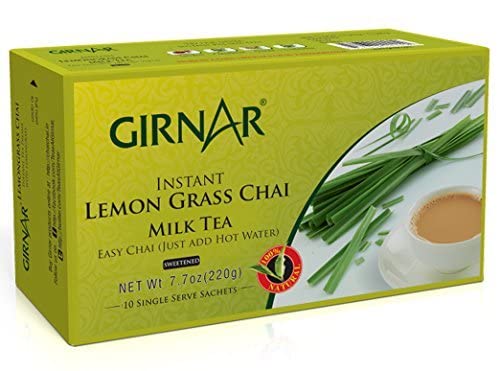 Girnar Instant Chai (Tea) Premix w/ Lemongrass, 10 Sachet Pack Girnar Instant Chai (Tea) Premix w/ Lemongrass, 10 Sachet Pack
