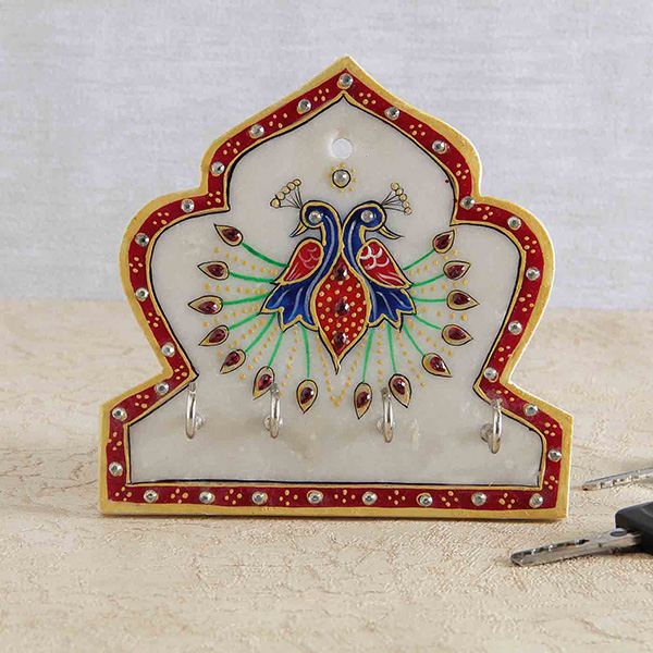 Beautiful Meenakari Kundan Work Marble Key Holder