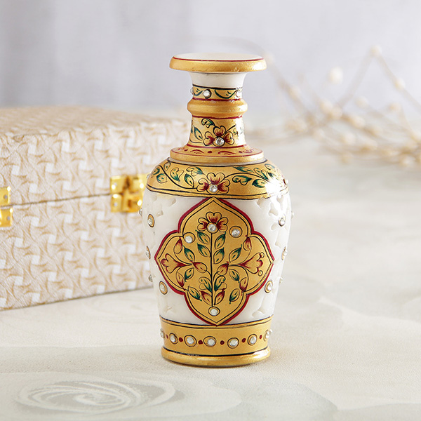 Pure Marble Meenakari Work Flower Vases