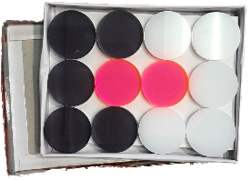Carrom Coins (24 Pieces Acrylic Thin Coins) 