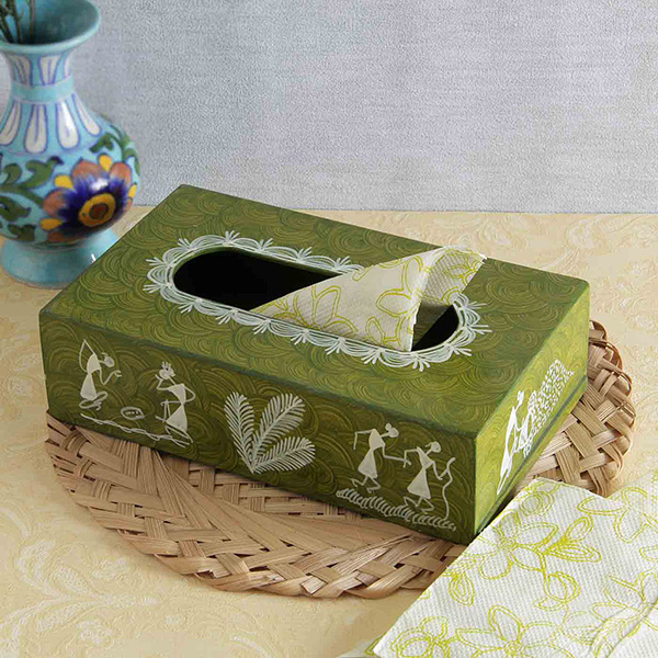 Tribal Painting Design Adorned Napkin Holder