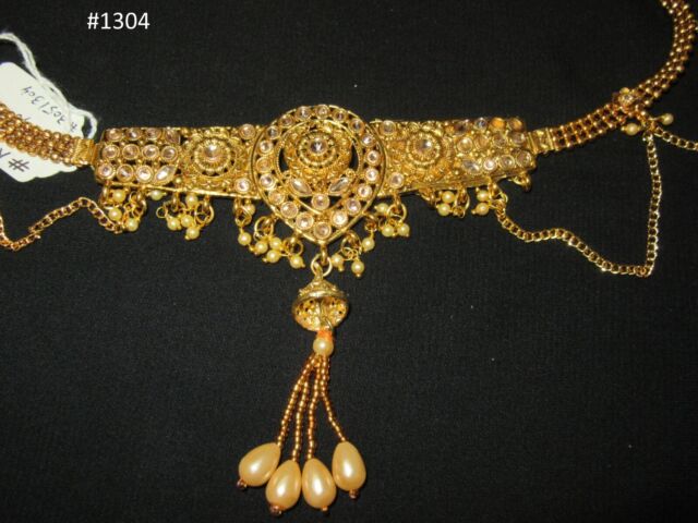 Saree Belt, Indian Designer Golden Saree Belt Kamarband #54739