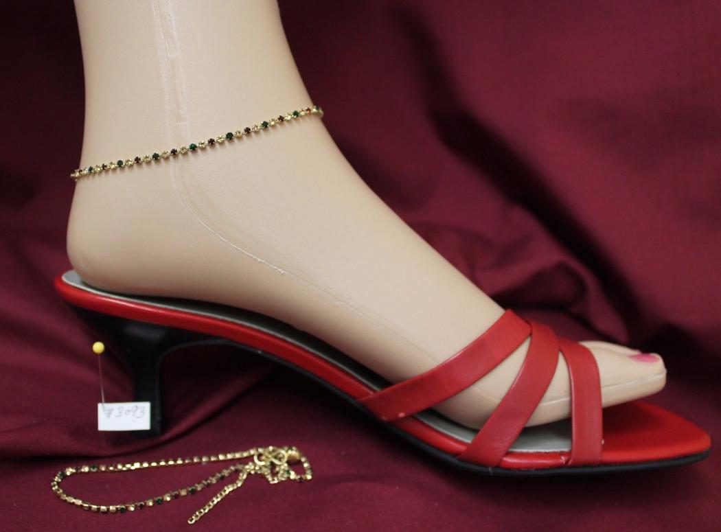 Anklet Payal, Golden Indian Payal for Women 11" #3093 Anklet Payal, Golden Indian Payal for Women 11" #3093