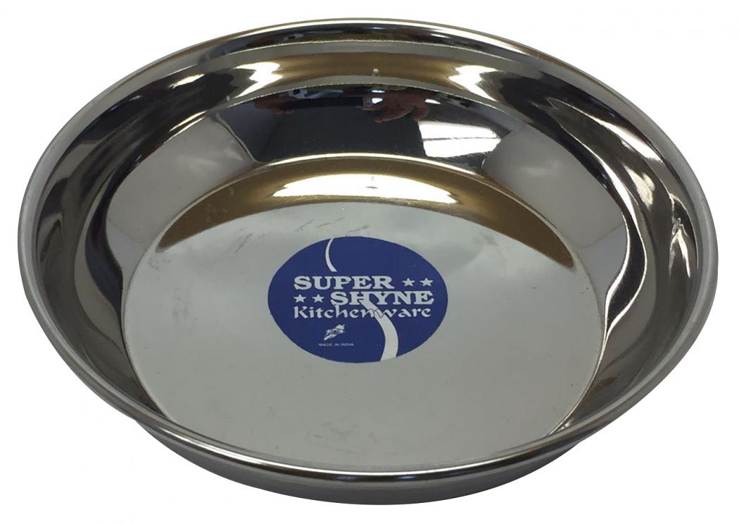 Stainless Steel Round Dessert Serving Bowls 5" Diameter 12 Plates