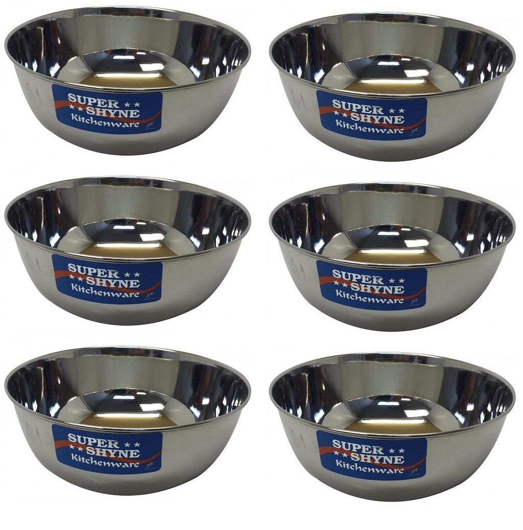 Stainless Steel Mixing / Serving Bowl 6" - 8.5" Set of 6 Pieces Stainless Steel Mixing / Serving Bowl 6" - 8.5" Set of 6 Pieces