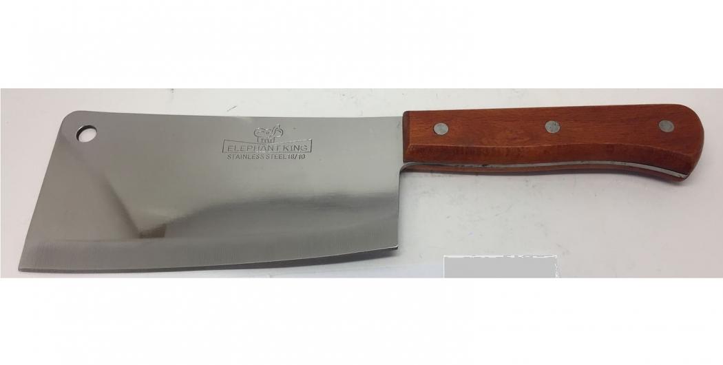 Stainless Steel Heavy Duty Meat Cleaver w/ Wooden Handle 31875 USA