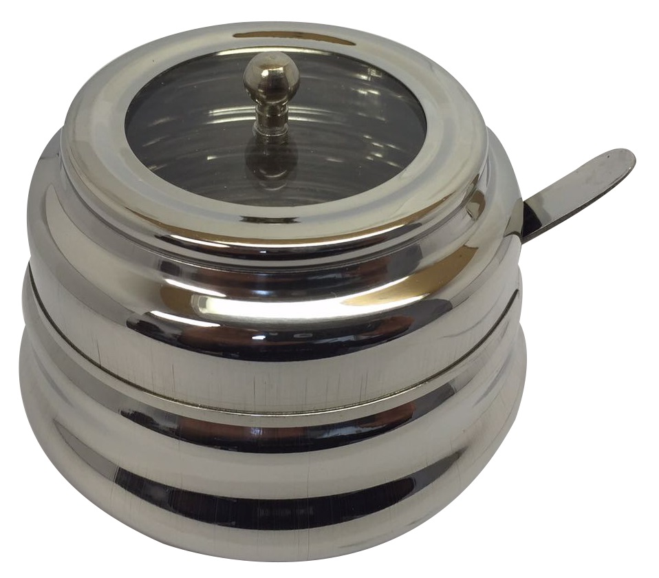 Ghilodi / Oil Ghee Pot w/ Spoon & See Through Lid