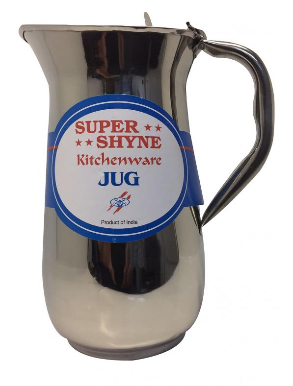 All Stainless Steel Jug / Water Pitcher w/ Lid Supershyne 48 fl oz