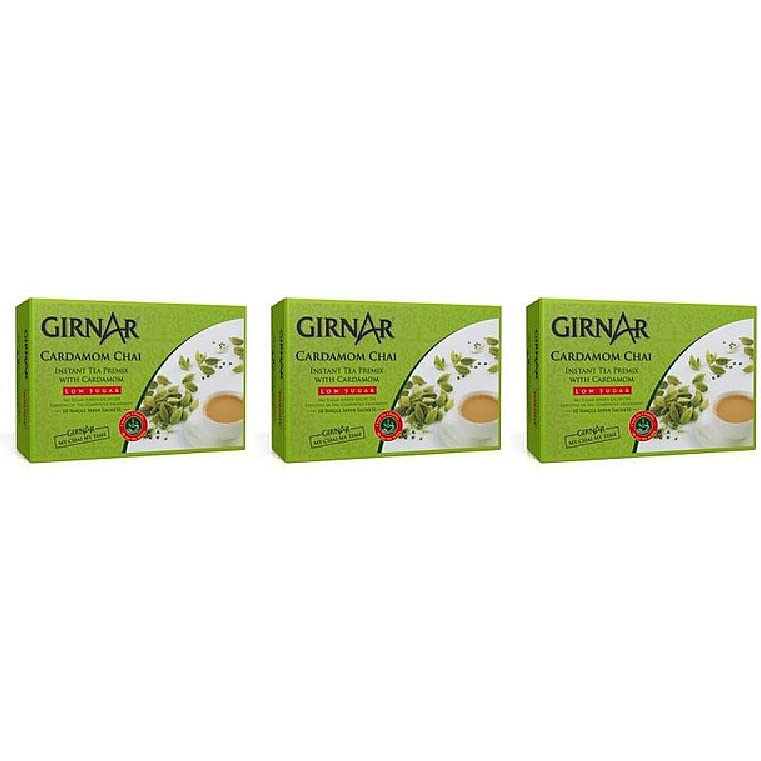 Pack Of 3 - Girnar Instant Cardamom Chai Milk Tea Reduced Sugar - 120 Gm (4.2 Oz) Pack Of 3 - Girnar Instant Cardamom Chai Milk Tea Reduced Sugar - 120 Gm (4.2 Oz)