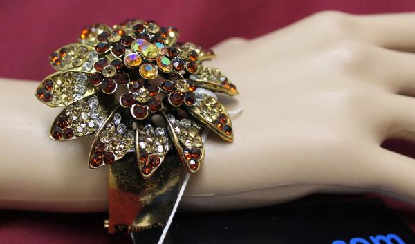 Floral Design Golden Rainbow Bracelets for Women #3562