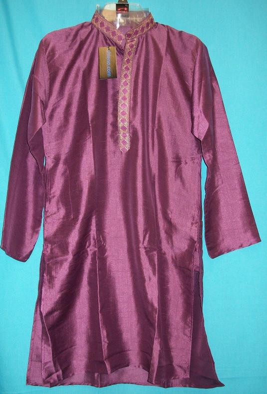 Attractive Boy’s Kurta Pajama Purple Silk Embroidered