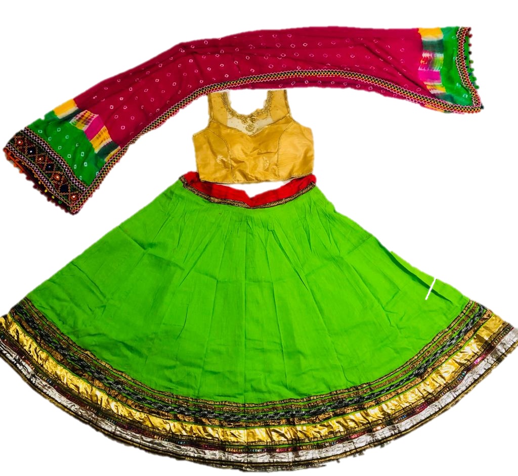 green colour chaniya choli