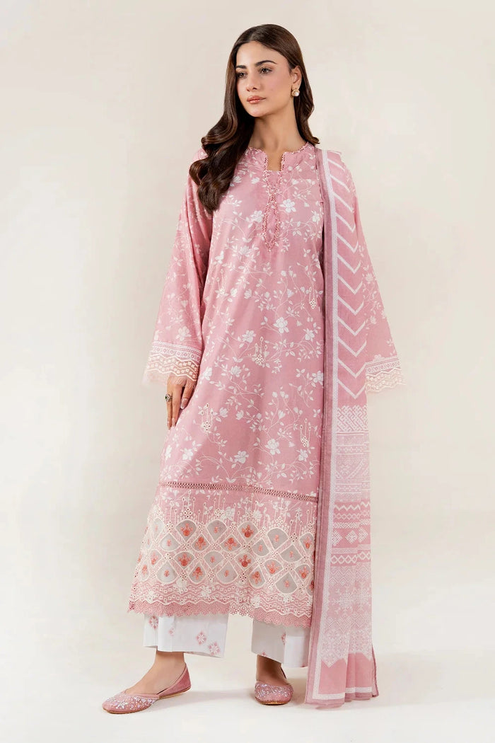 3PC Embroidered Stitched Lawn Suit – Pakistani & Indian Wear | KL-3969