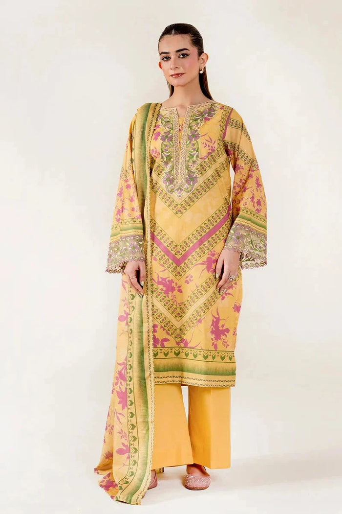 3PC Embroidered Stitched Lawn Suit – Pakistani & Indian Wear | KL-3948