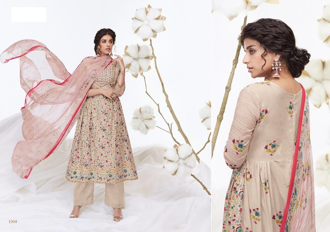 Baby Pink Elegant Pure Cotton Printed Embroidered Plazzo Suit - Unstitched