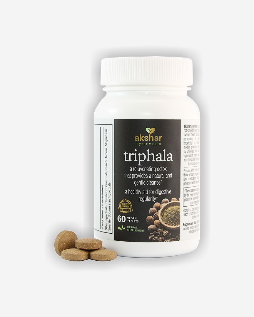 Akshar Ayurveda Triphala Vegan Supplements (60 ct)