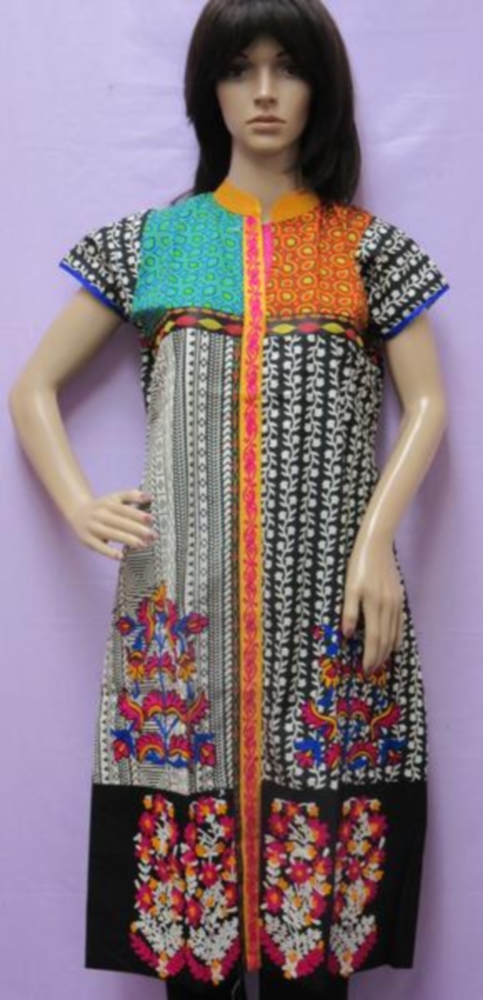 Cotton Multi-Color Printed Large Size Kurti Tunic Shirt
