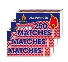 Ez Flames Wooden Matches (Pack of 2) 250matches