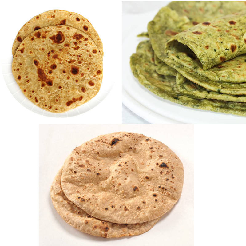 Fresh Home Style 28 Pcs Assorted Chapati, Paratha Plain & Methi 41383