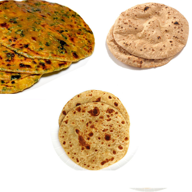 Fresh Roti & Paratha Assortment for Parties - 52 pcs