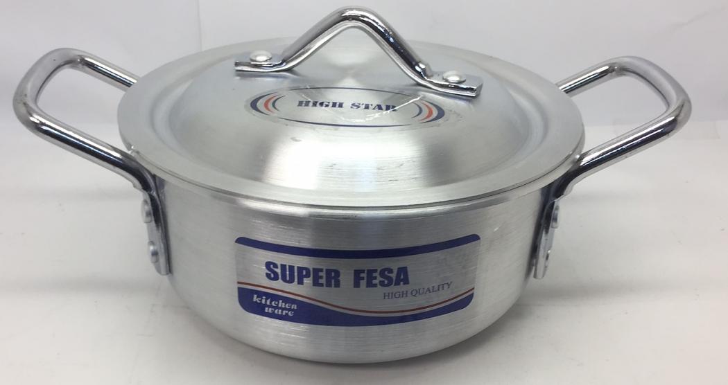 Large Aluminum Cooking Stock Pot (Patila) w/ Lid 22 to 26