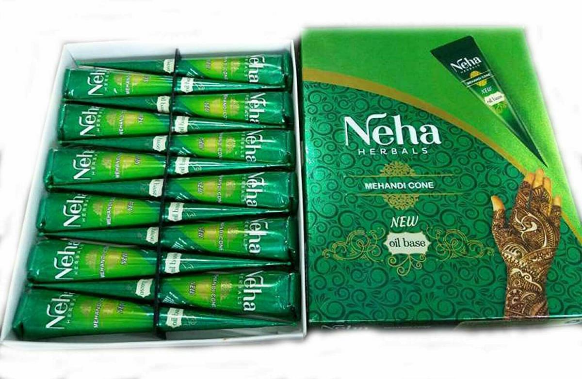 12 Natural Herbal Henna Cones Temporary Tattoo Body Art Mehandi Ink Neha