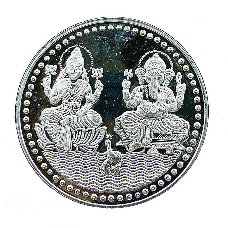 Pure Silver .999 Quality 10 Gram Diwali puja Coin for Diwali Gift Pure Silver .999 Quality 10 Gram Diwali puja Coin for Diwali Gift