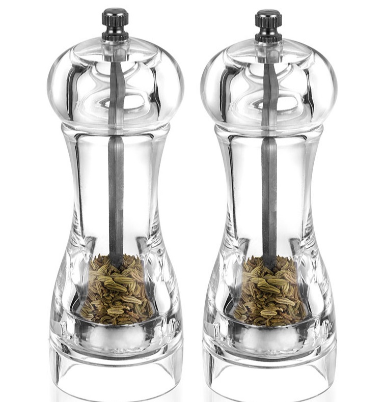 Acrylic Salt & pepper shakers Golden & Clear once SET2 PCS 43808 Buy Online