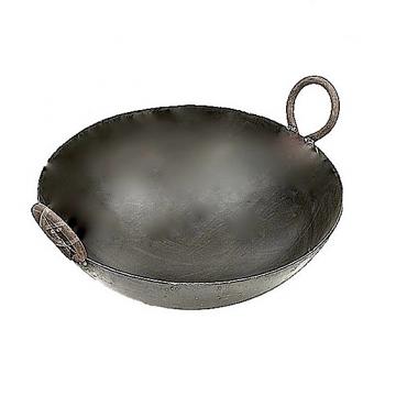 Traditional Indian Iron Kadai Wok - 18 inches with handles. — Nishi  Enterprise Inc