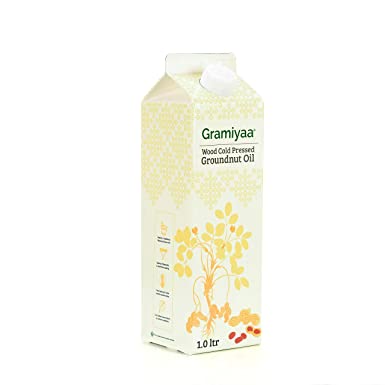Gramiyaa Wood Cold Pressed Groundnut Oil 1 Litre - Cooking Oil
