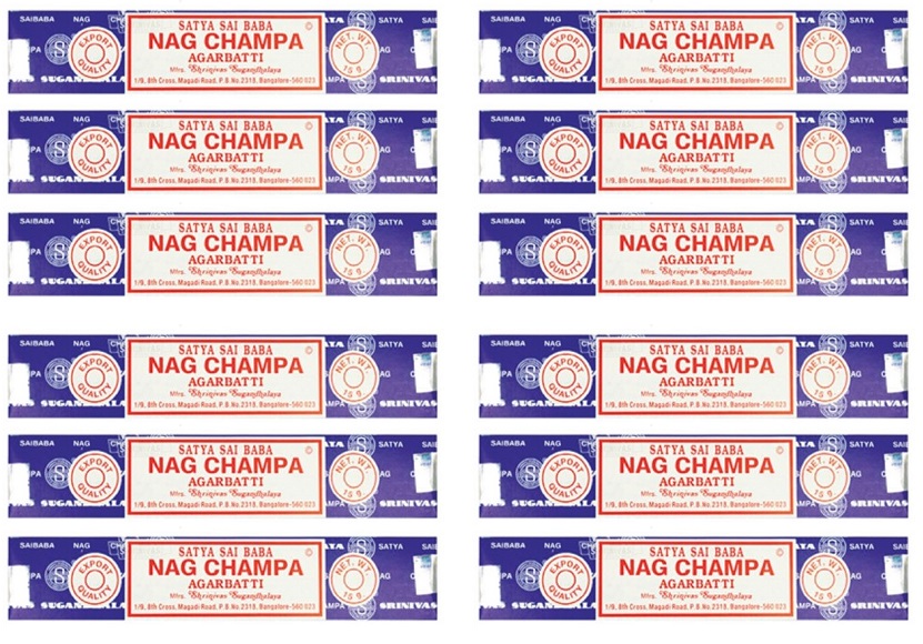 Nag Champa 12 Pack Incense Sticks / Agarbatti - 15g Each