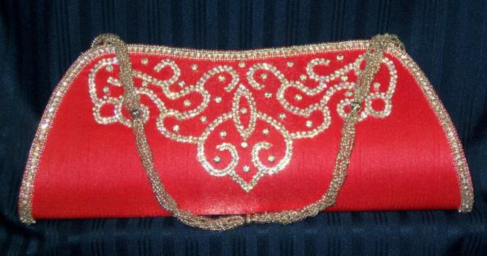Clutch Purse Bag, Red Indian Designer Bridal Wedding Clutch Clutch Purse Bag, Red Indian Designer Bridal Wedding Clutch