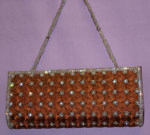 Clutch 4630 Copper Gold Indian Designer Purse Clutch Shieno Sarees Clutch 4630 Copper Gold Indian Designer Purse Clutch Shieno Sarees