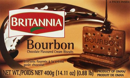 Britannia the Original Bourbon Chocolate Flavoured Cream Biscuits, 13.7Oz.,
