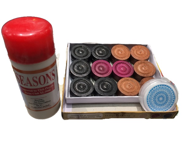Wooden Carrom Coins Carrom Coin Set of 24 