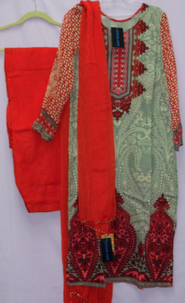 Cotton Printed Punjabi Style Pakistani Patiala Suit (L)