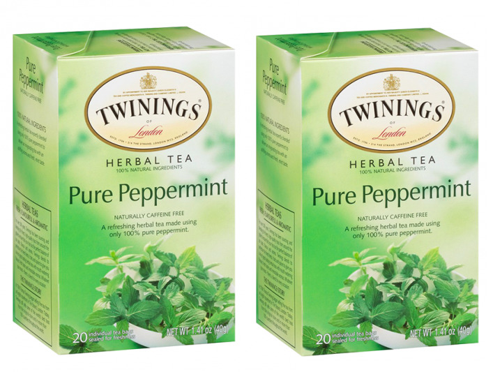 2 Packs Twinings Pure Peppermint – Herbal Tea – 1.41 Oz (40g) – 20 Tea Bags Each Pack