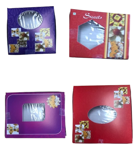 Wholesale Indian Sweet Boxes - Flat w/ Design (100 pcs) 125 g to 2 Lbs Wholesale Indian Sweet Boxes - Flat w/ Design (100 pcs) 125 g to 2 Lbs