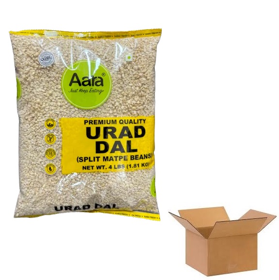 40 Lbs Wholesale Aara Udad Dal (Split Matpe Beans) - 4 lbs*10 Pack (1 Case) 40 Lbs Wholesale Aara Udad Dal (Split Matpe Beans) - 4 lbs*10 Pack (1 Case)