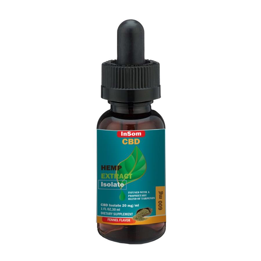 InSom CBD Isolate Fennel Flavor 600mg Oil