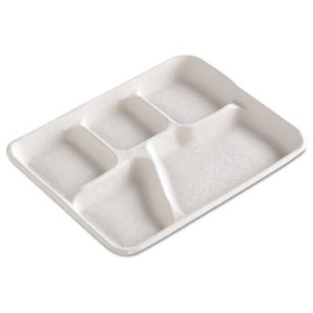 Buy 3 Compartment Disposable Plates with Lid Cover (Pack of 50