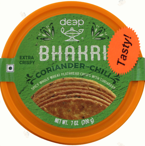 Deep Bhakri Coriander - Chili 7oz , 200g