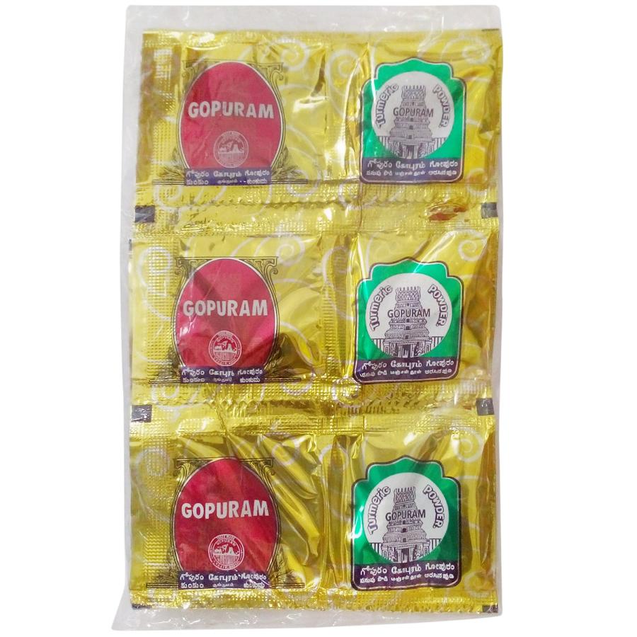 Gopuram Kumkum & Turmeric (Pack of 20).