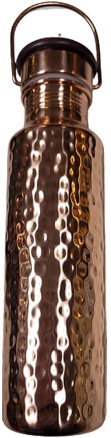 Pure Copper Water Bottle 32 oz Leak Proof Ayurveda Health Hammered w/Handle Pure Copper Water Bottle 32 oz Leak Proof Ayurveda Health Hammered w/Handle