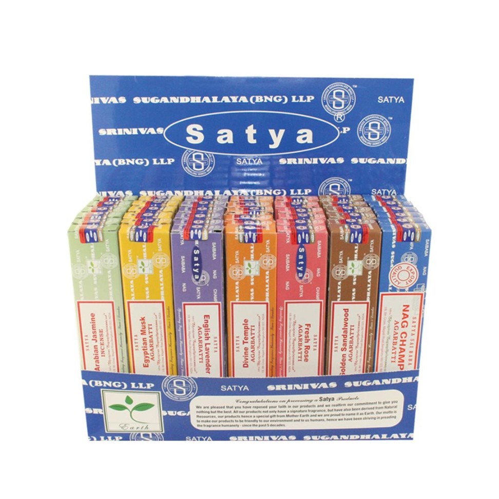 Satya Nag Champa 42 Pack Assorted 7 Variety Floral Incense Sticks Satya Nag Champa 42 Pack Assorted 7 Variety Floral Incense Sticks
