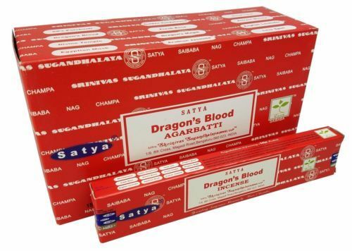 Dragon Blood Satya 12 Pack Incense Sticks / Agarbatti - 40g Each Dragon Blood Satya 12 Pack Incense Sticks / Agarbatti - 40g Each