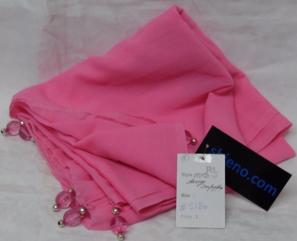 Plain Pink Georgette Dupatta Chunni Scarf for Ladies #5180 Plain Pink Georgette Dupatta Chunni Scarf for Ladies #5180