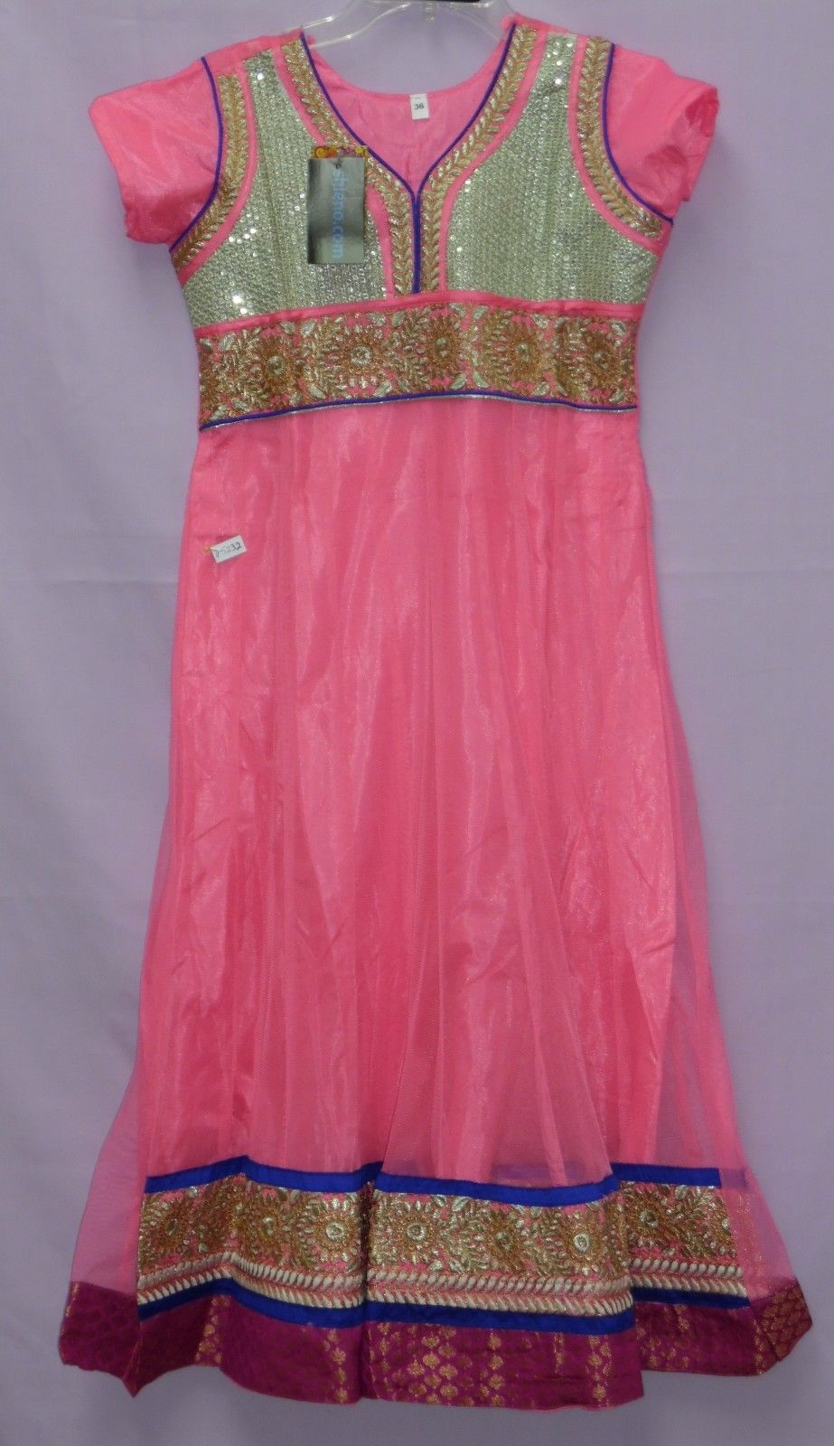 Pink Net Stunning Anarkali Salwar Kameez Dupatta Dress (S) Pink Net Stunning Anarkali Salwar Kameez Dupatta Dress (S)
