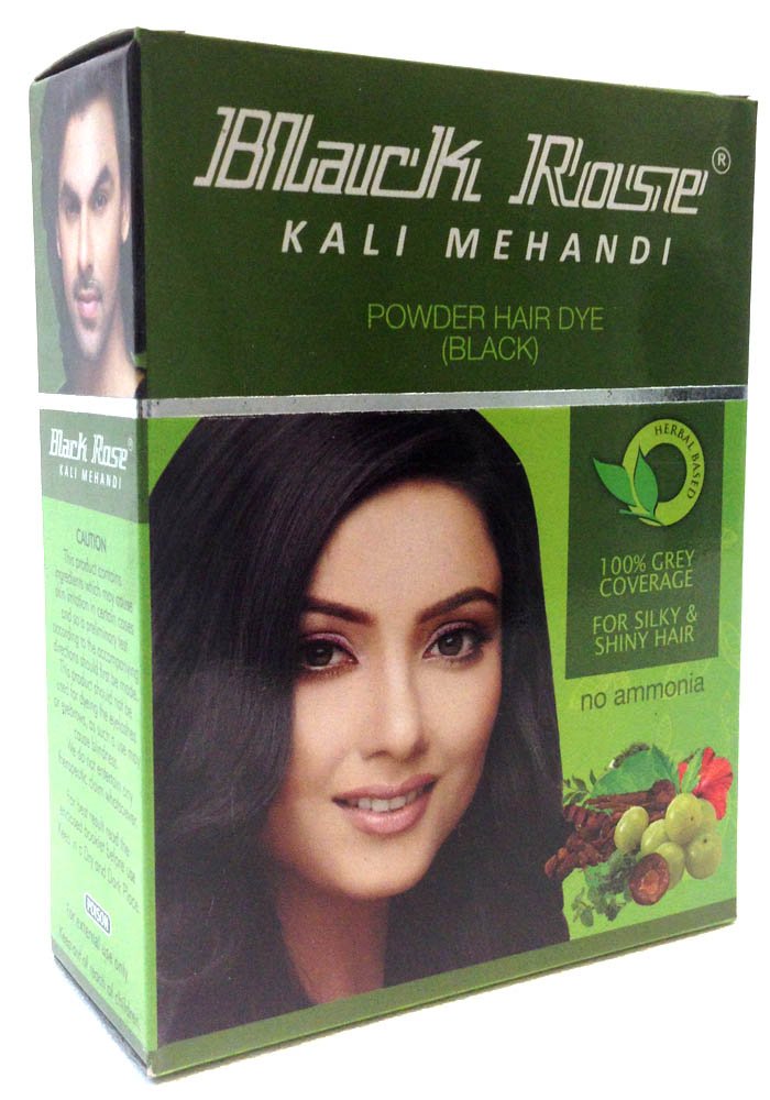 Black Rose Kali Mehandi Power Hair Dye Black (Yellow) 50 g