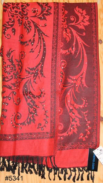Red Winter Wear Pashmina Angora Kashmiri Shawl Wrap